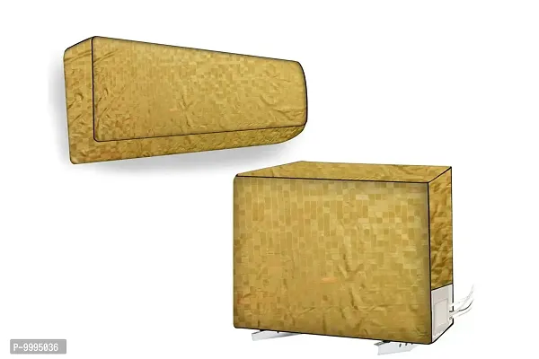 The Furnishing Tree AC Cover Set of Indoor and Outdoor Unit for 1 ton Yellow Color