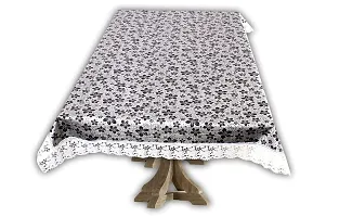 The Furnishing Tree Waterproof Square Shaped 4 Seater Printed Table Cover Size 54x54 inches with White Border Lace-thumb1