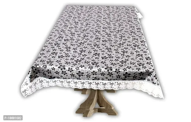 The Furnishing Tree Waterproof Square Shaped 4 Seater Printed Table Cover Size 54x54 inches with White Border Lace-thumb2