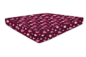 The Furnishing Tree Waterproof Polyester Twin Size 36X75X6 inches (WxLxH) Zippered Mattress Cover Maroon Floral Set of 2-thumb2