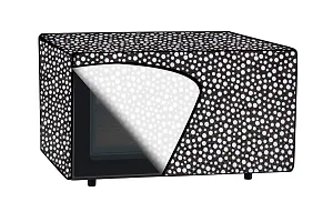 The Furnishing Tree Microwave Oven Cover for Samsung 28 L Convection MC28H5025VK Polka dot Pattern Black-thumb4