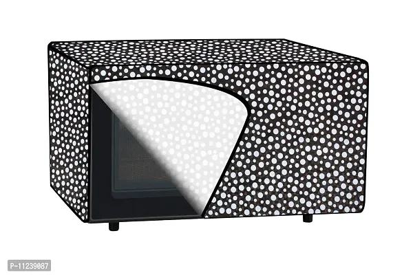 The Furnishing Tree Microwave Oven Cover for Samsung 28 L Convection MC28H5025VK Polka dot Pattern Black-thumb5