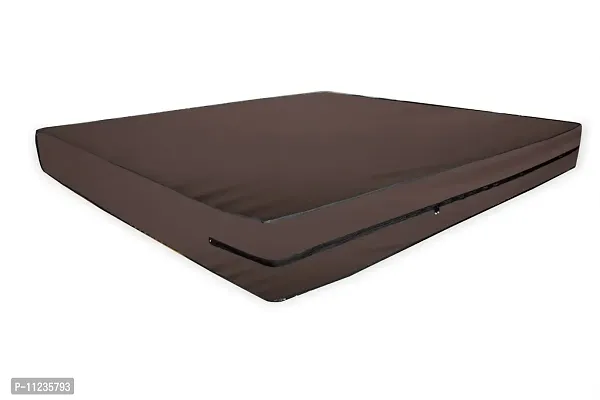 The Furnishing Tree Polyester Waterproof Large Queen Size 60x78X8 inches (WxLxH) Zippered Mattress Cover Coffee-thumb4