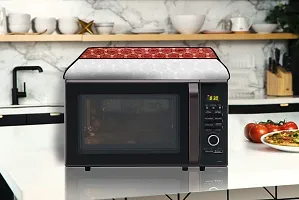 The Furnishing Tree Microwave Oven Cover for Whirlpool 25L Crisp STEAM Conv. MW Oven-MS Frieze Pattern Maroon-thumb1