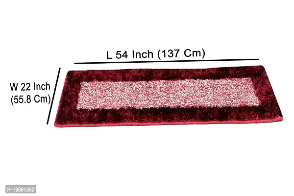 The Furnishing Tree Rugs/Floor Runner Large Anti Skid Maroon Color Eco Certified Size WxL 56x137 cm-thumb5