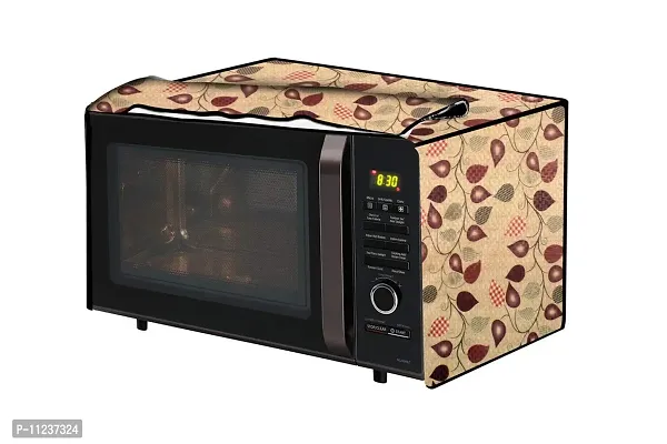The Furnishing Tree Microwave Oven Cover for Samsung 23 L Grill MG23F301TCK Petals Pattern Yellow
