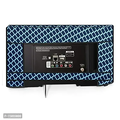 The Furnishing Tree Waterproof LED/LCD/Monitor TV Cover for All 24 Inch Models Checkered Pattern Blue-thumb3