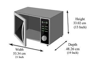 The Furnishing Tree Microwave Oven Cover for Whirlpool 25L Crisp STEAM Conv. MW Oven-MS Symmetric Pattern Grey-thumb3