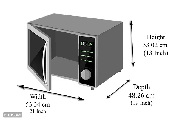 The Furnishing Tree Microwave Oven Cover for Whirlpool 25L Crisp STEAM Conv. MW Oven-MS Symmetric Pattern Grey-thumb4