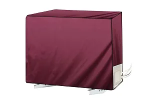 The Furnishing Tree Split AC cover for indoor and outdoor unit of 1.5 ton waterproof and dustproof Maroon and Yellow different check pattern-thumb4