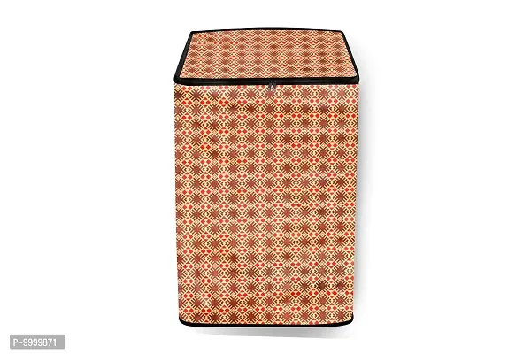 The Furnishing Tree PVC Washing Machine Cover Fully Automatic Whirlpool 7.5 kg Top Load 360 Degree Bloomwash Pro Heater 7.5 Surface Pattern Brown