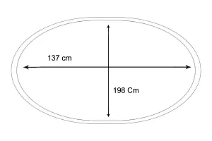 The Furnishing Tree Oval Shaped 4 to 6 Seater Table Cover WxL 54x78 inches with White Border lace-thumb3
