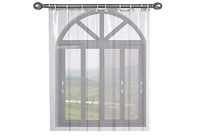 The Furnishing Tree Transparent AC Curtain Width 4.5 feet Length 6 feet 0.30mm Thickness with 8 Hooks-thumb2