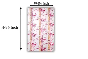The Furnishing Tree Shower Curtains 7 feet Height 4.5 feet Width Pink Color Bamboo Branches Pattern with 8 Hooks-thumb3