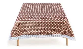 The Furnishing Tree Waterproof Square Shaped Table Cover with White Border Lace-thumb1