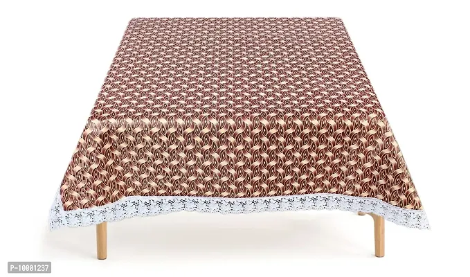 The Furnishing Tree Waterproof Square Shaped Table Cover with White Border Lace-thumb2