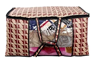 The Furnishing Tree Blanket Bag/Storage Bag/Quilt Bag Large Size Symmetric Pattern Beige-thumb1