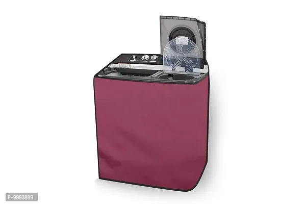 The Furnishing Tree Washing Machine Cover Made for LG 9 kg Semi-Automatic Top Loading P9040RGAZ Maroon Color-thumb3