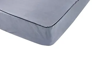 The Furnishing Tree Polyester Mattress Protector Waterproof Size WxL 72x78 Inches DoubleBed King Size Grey Color-thumb2