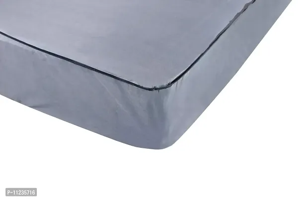 The Furnishing Tree Polyester Mattress Protector Waterproof Size WxL 72x78 Inches DoubleBed King Size Grey Color-thumb3