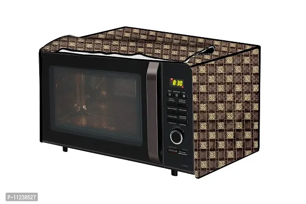 The Furnishing Tree Microwave Oven Cover for Whirlpool 25L Crisp STEAM Conv. MW Oven-MS Basketweave Pattern Brown-thumb0