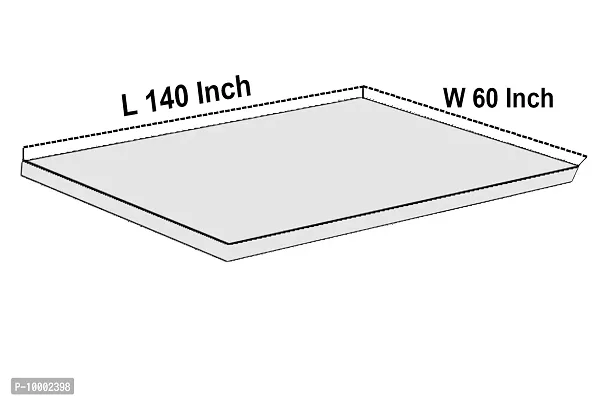 The Furnishing Tree Oval Shaped 4 to 6 Seater Transparent Table Cover WxL 54x78 inches 0.15 mm Thickness Without Lace-thumb4