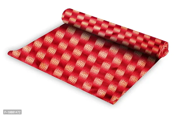 The Furnishing Tree PVC Kitchen/Wardrobe/Drawer Shelf Mat Width 27 Inches Length 5 Meter Roll Printed Red Color-thumb5