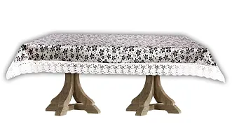 The Furnishing Tree Waterproof Square Shaped 4 Seater Printed Table Cover Size 54x54 inches with White Border Lace-thumb2