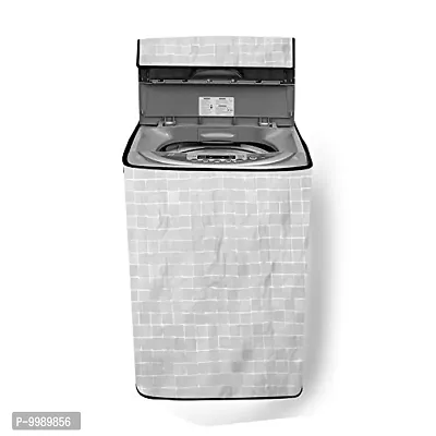 The Furnishing Tree PVC Washing Machine Cover Suitable for Fully Automatic Samsung 6.5 kg Top Load WA65M4205HV/TL Light Grey