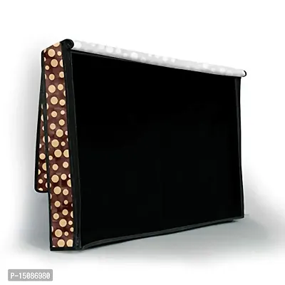 The Furnishing Tree Waterproof LED/LCD/Monitor TV Cover for All 24 Inch Models Polka dot Pattern Brown-thumb5