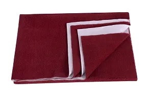 The Furnishing Tree Waterproof Cotton Dry Sheet | Bed Protector Sheet | Single Bed LxW 36x72 in inches Maroon, Set of 2-thumb1