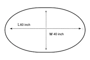 The Furnishing Tree Round Shaped 4 Seater Transparent Table Cover WxL 60x60 inches 0.15 mm Thickness with White Lace-thumb3