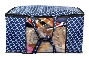 The Furnishing Tree Blanket Bag/Storage Bag/Quilt Bag Large Size Check Blue Pattern-thumb1