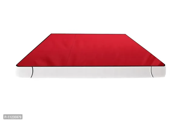 The Furnishing Tree Mattress Protector/Waterproof Bedsheet Size WxL 48x72 inches 4x6 Feet Single Bed Polyester Red-thumb5