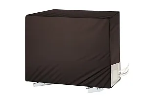 The Furnishing Tree Split AC cover for indoor and outdoor unit of 2 ton waterproof and dustproof Brown Mini Check pattern-thumb4