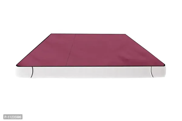 The Furnishing Tree Mattress Protector/Waterproof Bedsheet Size WxL 36x75 inches Single Bed one Unit Polyester Maroon-thumb3