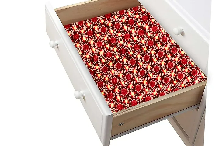 The Furnishing Tree PVC Kitchen/Wardrobe/Drawer Shelf mat Printed Pattern