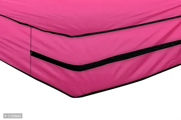 The Furnishing Tree Polyester Waterproof Medium Queen Size 60x75X5 inches (WxLxH) Zippered Mattress Cover Pink-thumb5