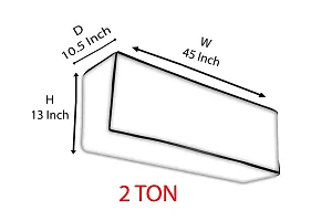 The Furnishing Tree Split AC Cover for Indoor and Outdoor units of 1.5 Ton waterproof Check Grey-thumb4