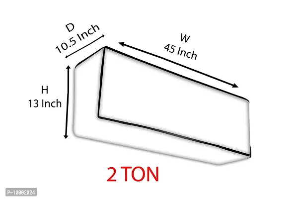 The Furnishing Tree Split AC Cover for Indoor and Outdoor units of 1.5 Ton waterproof Check Grey-thumb5