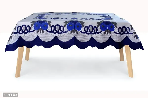 The Furnishing Tree 100 % Cotton Table Cover Traditional Pattern for Center Table (40x60 inches) Blue & Navy Blue Color