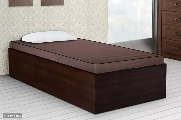 The Furnishing Tree Polyester Mattress Protector Waterproof Size WxL 36x78 inches Set of Two for Double Bed Brown Color-thumb2