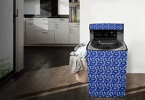 The Furnishing Tree PVC Washing Machine Cover Fully Automatic LG 6.5 kg Inverter Top Loading T7569NDDLH.ASFPEIL Blue-thumb1