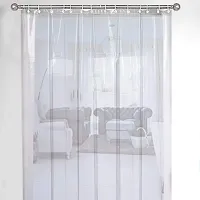 The Furnishing Tree 0.15mm PVC AC Transparent Curtain - (4.5 X 8 Ft) Or (54 X 96 Inches) Set of Two-thumb1