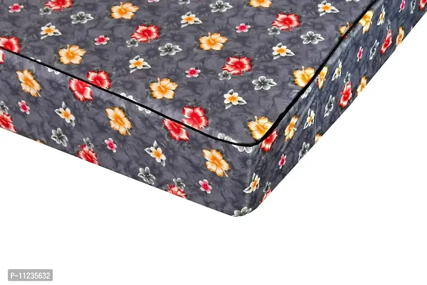 The Furnishing Tree Polyester Mattress Protector Waterproof Size WxL 60x75 Inches Queen Size Floral Pattern Grey-thumb3