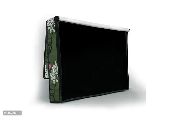 The Furnishing Tree Waterproof LED TV Cover for All 24 Inch Models Petals Pattern Green-thumb4