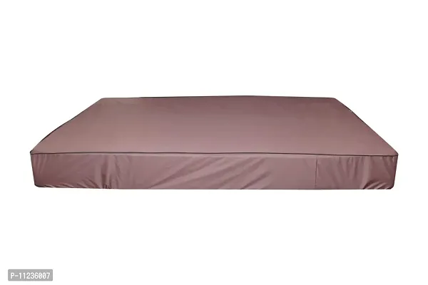 The Furnishing Tree Polyester Mattress Protector Waterproof Size WxL 36x78 inches Set of Two for Double Bed Brown Color-thumb0