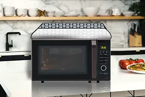 The Furnishing Tree Microwave Oven Cover for Samsung 28 L Convection MC28H5025VK Lattice Pattern Grey-thumb1