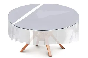 The Furnishing Tree Round Shaped Center Transparent Table Cover WxL 30x30 inches 0.15 mm Thickness Without Lace-thumb2