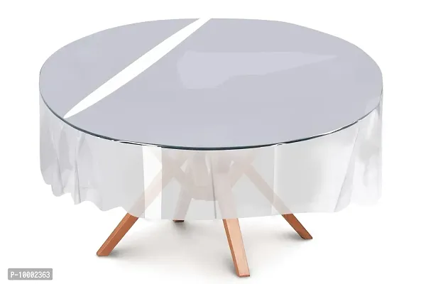 The Furnishing Tree Round Shaped Center Transparent Table Cover WxL 30x30 inches 0.15 mm Thickness Without Lace-thumb3